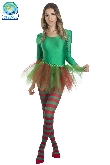 GONNA DI TULLE BICOLORE BAMBINA LUNGHEZZA 35CM ROSSO/VERDE